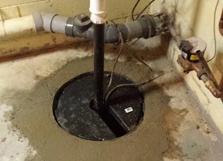 sump pump guide - submersible inside pit