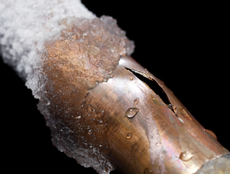 split copper pipe - best pipe for freezing conditions