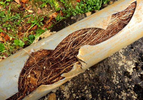 What is a sewer lateral - tree roots in sewer pipe