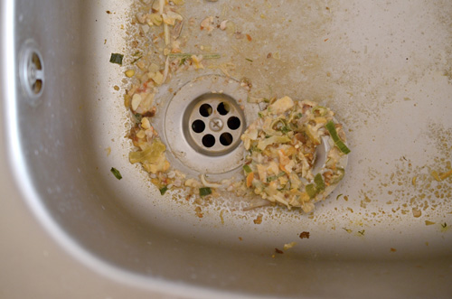 food clogging pipe drain - how to prevent burst pipes