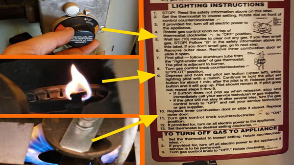 Relight water heater pilot light instructions