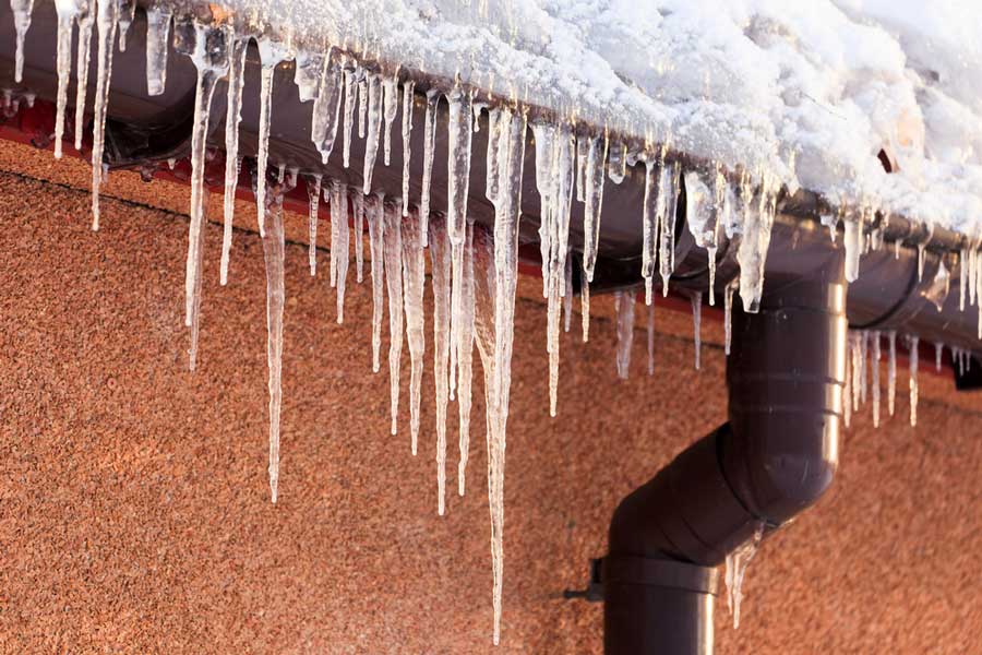 how to winterize a house - icicle