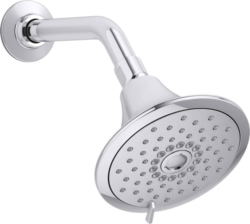 save water in the bathroom - kohler K-22169-G-CP showerhead low flush rate