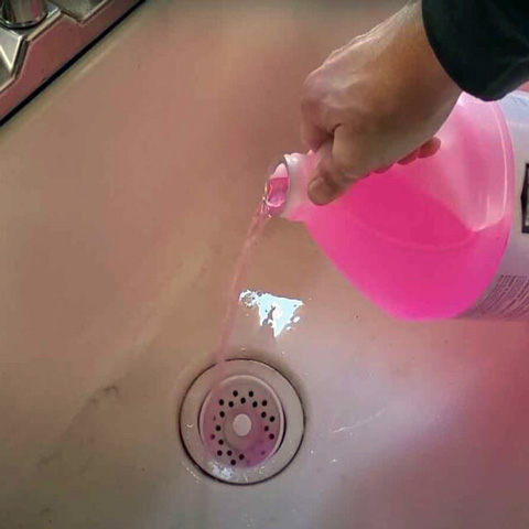 how to winterize a vacant house - add pink non-toxic antifreeze to all drains