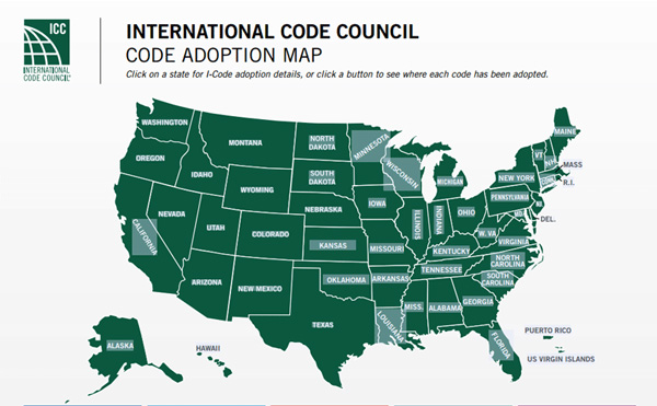 san antonio plumbing codes - international code council's map of plumbing code adoption throughout the united states