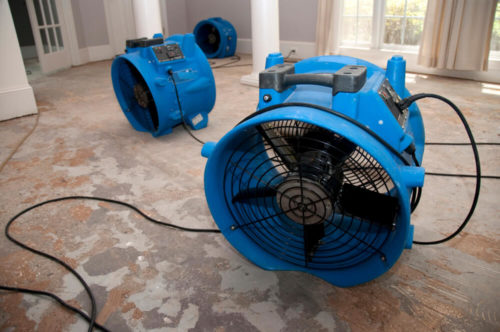 Commercial fans - how deal with water damage