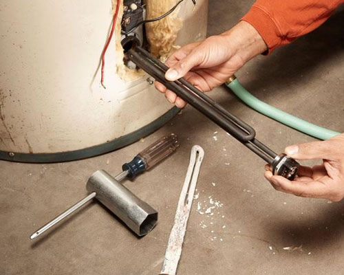 heater element replacement - pipe joint compound - how to replace water heater element