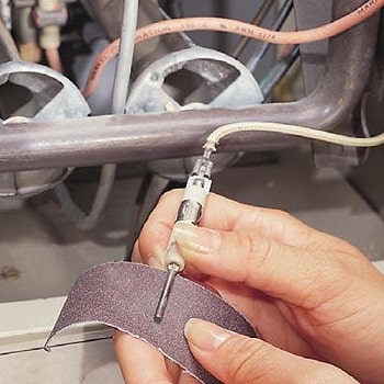 water heater thermocouple replacement - cleaning