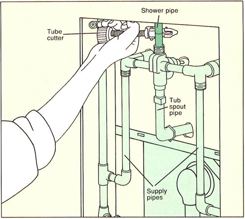 2 handle shower faucet replacement - step 2