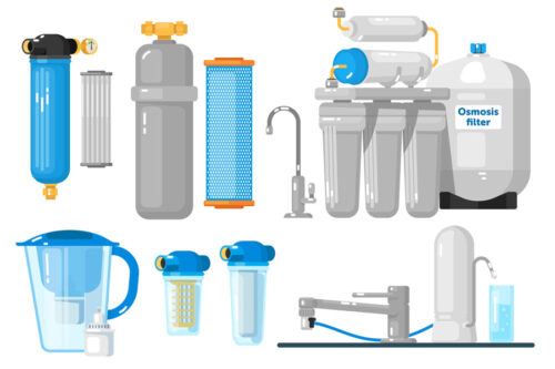 types of water filters - illustration