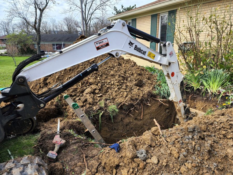 Sewer line replacement 1-Tom-Plumber job site