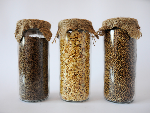 glass jars for lentils - aesthetically pleasing in your pantry and great kitchen organization hack!