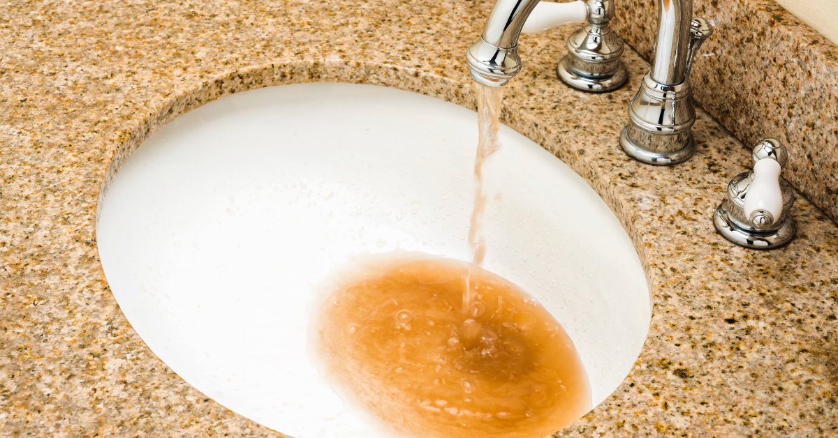 Brown water in bathroom sink