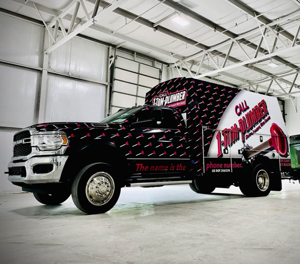 New 1-Tom-Plumber Pink Plunger Van in Warehouse