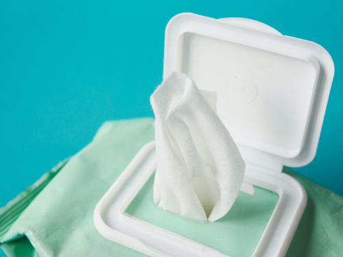 flushable wipes green packaging